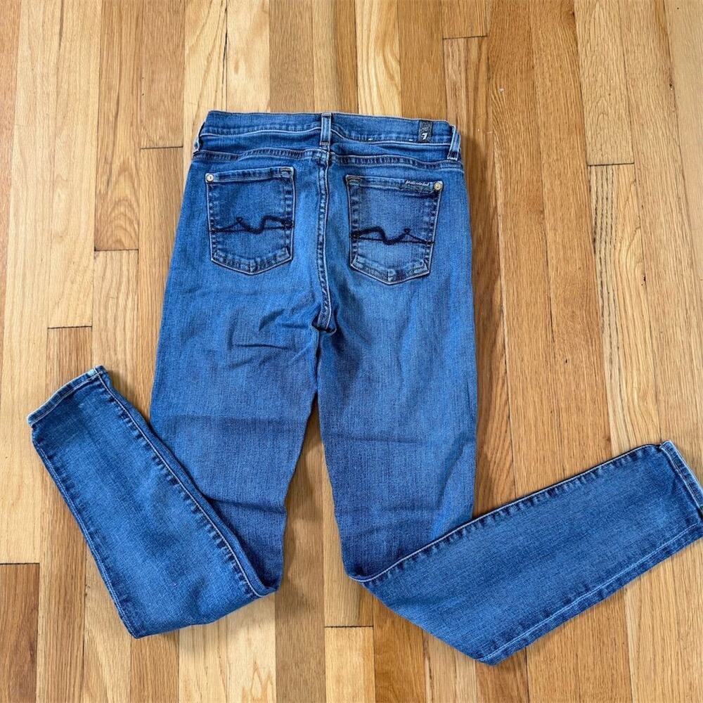7 For All Mankind Women's Skinny Jeans Blue Medium Wash Size 26 / US 0-2